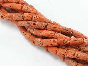 ลูกปัดปะการังสีแดงอิตาลีทรงกระบอก ขนาด 8 นิ้ว ความยาว 7-8 มม. ลูกปัดทรงกลมเรียบ 100% หินธรรมชาติ รับรองโดยบุคคลที่สาม - Product Image 4