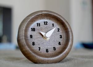 Handcrafted Walnut Wood Table <b>Clock</b>: A Timeless Addition to Your Space - Product Image 5