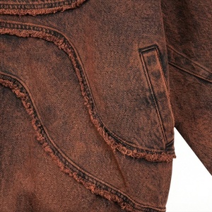 Custom Winter Heavyweight Acid Wash Zip Hoodie Unisex Sun Faded <b>Distressed</b> Embroidery Vintage Tracksuits Cotton Apparels - Product Image 5