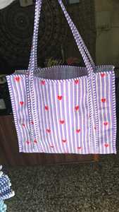 Sacs fourre-tout élégants en coton faits à la main, couleur unie, fermeture à glissière, légers et matelassés, design indien traditionnel - Product Image 2