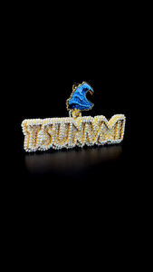 Colgante de moissanita personalizado, joyería de lujo, plata 925 Iced Out VVS Baguette, colgante de moissanita chapado en oro con letra inicial del nombre - Product Image 3