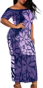 Vestido de Alta Calidad con Estampado Tribal Polinesio Samoano Personalizado, con Mangas Acampanadas, Venta al por Mayor, Vestidos Casuales Estampados, Diseño Nuevo - Product Image 5