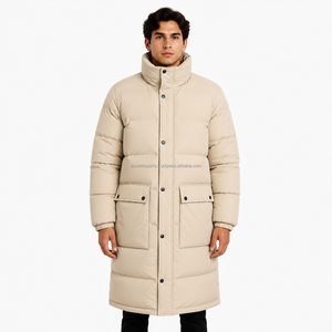 Veste d'hiver longue imperméable pour homme, parka épaisse et chaude, rembourrée, coupe-vent, à capuche, pour le ski, la neige, les activités de plein air, style décontracté, grande taille - Product Image 1
