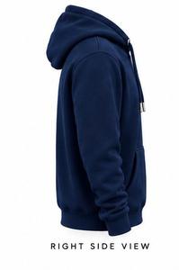 Sweat-shirt à capuche bleu pour homme, coupe classique, logo sur le devant, poche, en coton molletonné, vêtement décontracté pour l'automne - Product Image 1