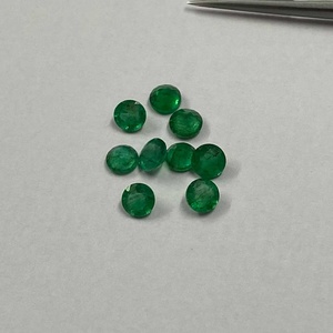Genuino AAA ++ Grado Precio asequible Natural 5mm Esmeralda de Zambia facetada redonda de calidad superior Piedra preciosa suelta de proveedor indio - Product Image 5