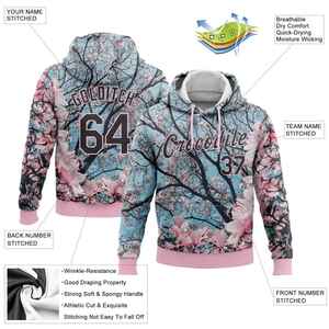 Sweat-shirt à capuche personnalisé pour homme avec motif d'arbre imprimé, nom et numéro personnalisés, design par sublimation, respirant, tricoté, décontracté, automne - Product Image 2