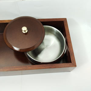 Juego de tarros dobles de mármol blanco con bandeja y tapas Tazones de condimentos elegantes o tarros de frutas secas con perillas de latón Almacenamiento de mármol Premium - Product Image 4