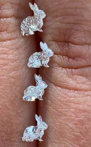 Diamantes sintéticos de laboratorio con corte de conejo, rellenos, blancos, de color elegante D, para fabricación de joyas. Todos los tamaños disponibles. Pedidos personalizables. - Product Image 2