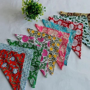 Serviettes carrées 100% coton pur, imprimées à la main, écologiques et réutilisables pour napperons, style bohème, décoration intérieure - Product Image 1