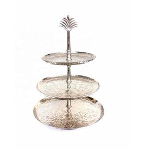 Soporte de aluminio moderno de alta calidad de 3 niveles para pasteles, soporte de aluminio para frutas, herramientas para pasteles de la India, exhibición de postres, torre para cupcakes - Product Image 5