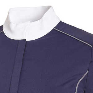 T-shirt de base équestre personnalisé de haute qualité pour femme, à manches courtes, avec logo brodé, en Spandex/Polyester, pour l'équitation - Product Image 3