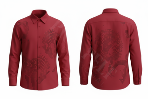 Chemise habillée de qualité supérieure à pois pour homme – Tenue décontractée ou formelle, idéale pour le travail, le bureau, vente en gros, chemise sur mesure - Product Image 6