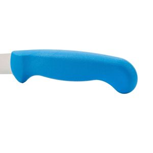 Couteaux à éplucher de cuisine à manche bleu avec lame pointue argentée, poignée incurvée et protège-doigts pour l'épluchage des fruits et la découpe des légumes - Product Image 4