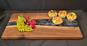 Juego de Tablas de Queso y Posavasos de Madera y Resina Verde Forest Gleam Hechos a Mano, con Resina Epoxi de Río y Acacia, Plato de Servir de Lujo para Cocina, Venta al por Mayor - Product Image 6