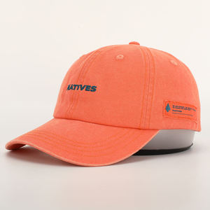 Casquette de baseball unisexe Natives à 6 panneaux, couleur unie, logo brodé, ajustement réglable, style décontracté, pour adulte - Product Image 5