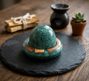 Quemador de Incienso de Madera Hecho a Mano, Porta Incienso de Resina, Evaporador de Carbón Aromático, Decoración para el Hogar, Regalo - Product Image 1