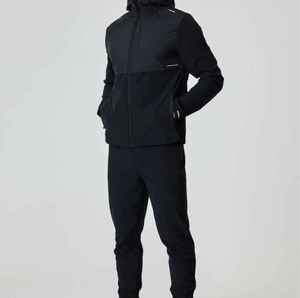 Conjunto de Chaqueta y Pantalones Deportivos Cortavientos de Invierno para Hombre, Diseño Sólido, Impermeable, Transpirable, de Nailon, Unisex, Ligero - Product Image 6