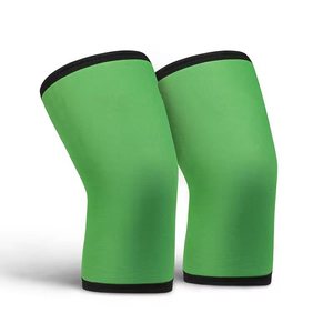 Genouillère de compression unisexe en néoprène de qualité supérieure, respirante, séchage rapide, vert-noir, avec fermeture auto-agrippante - Product Image 1