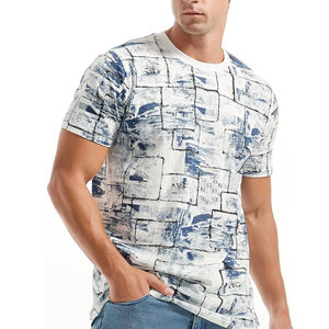 T-shirts de sublimation pour hommes, col rond, tissu doux, vêtements décontractés légers, t-shirts de sublimation, tenue moderne, style tendance - Product Image 5