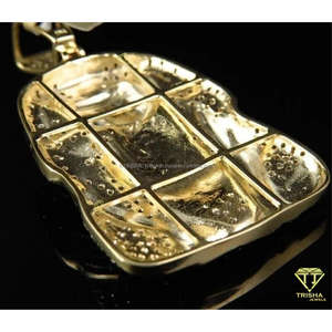 Colgante de Cabeza de Faraón de Alto Brillo con Diamantes Cultivados en Laboratorio VVS en Plata de Ley 925 de Primera Calidad - Product Image 3