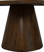 Mesa de Comedor Redonda de Madera Maciza Resistente Nesthouz para 4 Personas, Estilo Moderno Nogal, Mueble para el Hogar Modelo 144118 para Comedor