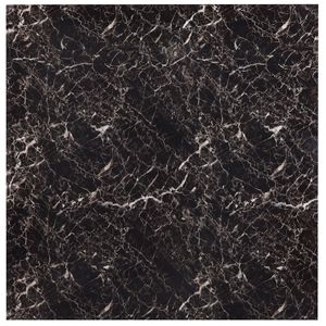 Set da Pranzo 5 Pezzi Finitura Nera, Tavolo con Piano in Finto Marmo e 4 Sedie Laterali con Rivestimento in Ecopelle e Struttura in Metallo - Product Image 5