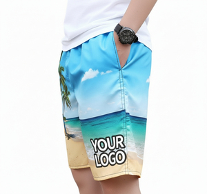 Custom Design Men Casual Jogging Shorts <b>Elastic</b> Waist Canvas Front Board Shorts Sublimated Printed Quick Dry Eco-Friendly Best - Product Image 2