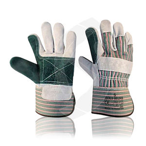Guantes de cuero divididos con doble palma para trabajo industrial y de construcción resistente Protección de manos y brazos de seguridad - Product Image 1