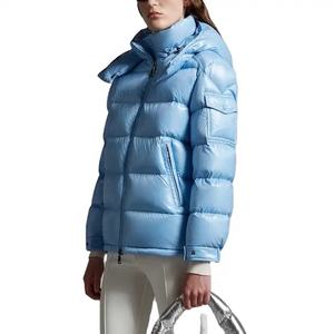 2025 Custom Logo <b>Detachable</b> Hooded Padded Coats Down Winter Man Bubble Men Blank Coat Shiny Puffer Jacket - Product Image 3