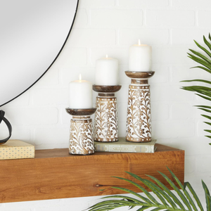 Wholesale White Hand Carved Iron <b>Candle</b> Stand <b>Set</b>/3 Easter Christmas Hotel Table Centerpiece Home Decor Elegant Pillar <b>Candle</b> - Product Image 4