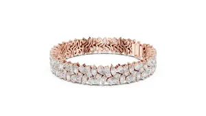 Pulsera de Diamantes Cultivados en Laboratorio con Corte Esmeralda de 13.5CTW, Diseño Vintage, Oro Blanco de 14K, Certificado IGI - Product Image 5