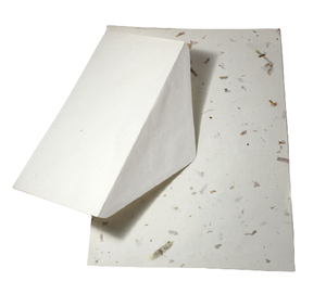 Papier Coton Recyclé Fait Main Sans Bois Sans Acide Effet Peau d'Oignon Vert Style de Vie Écologique A4 + Enveloppes Camelon Exports - Product Image 2