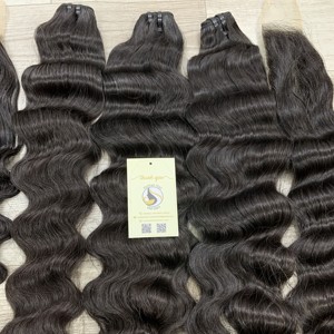 มัดผมคู่8-32นิ้วคลื่นธรรมชาติของชาวรัสเซียผมสีดำบริสุทธิ์ไม่ผ่านกระบวนการ - Product Image 5