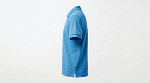 Chemise polo bleue pour homme, manches courtes, coupe classique, tricotée, couleur unie, vêtements décontractés - Product Image 5