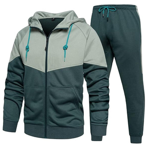 Conjunto Deportivo de Algodón para Hombre, Sudadera con Capucha y Pantalones Deportivos, Ropa Deportiva Informal para Correr, Uso Diario Cómodo - Product Image 1