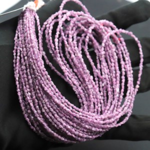 Perles de diamant rose naturel non taillées, pierres précieuses brutes (2-4 mm), brins de pépites brutes pour la fabrication de bijoux, certifiées CMA, origine Rajasthan - Product Image 6