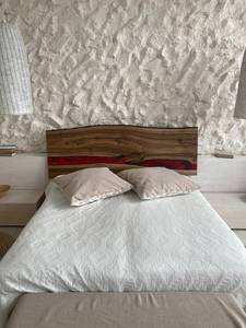 Cabecero con Diseño de Río de Resina Epoxi, Hecho a Mano, Moderno, Rústico, Artístico, Mueble de Dormitorio con Técnica de Curado por Calor - Product Image 4