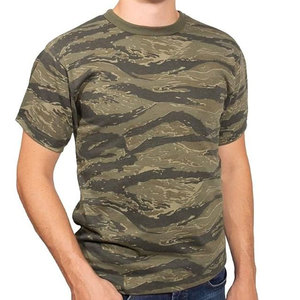 T-shirt à manches courtes pour homme, col rond, camouflage, coupe classique, imprimé numérique, logo sur le devant, 100% coton tricoté, pour perfectionnistes - Product Image 3