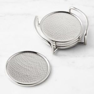 Stylish Metal Coasters Set For Home Kitchen Office Coffee Shop Restaurant And <b>Bar</b> Table Decoration Accessories - Product Image 1