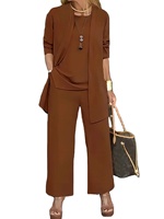 Ensemble trois pièces amincissant et élégant pour femme grande taille, nouvelle collection automne-hiver 2026