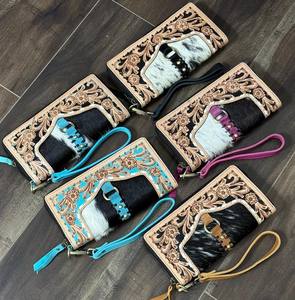 Nuevo Bolso de Mano Largo para Mujer, Estilo Occidental 2026, con Bloqueo RFID, Gran Capacidad, Cuero Repujado a Mano, con Correa para la Muñeca - Product Image 5