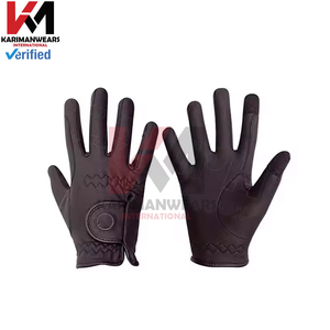 Gants d'équitation respirants en maille avec grip en silicone imprimé, gants d'équitation robustes en cuir pour le travail en écurie et à la ferme - Product Image 5