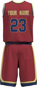 Uniforme de basket-ball de haute qualité 100% polyester à manches courtes, personnalisé avec double sangle sur le devant, matière respirante pour l'hiver, pour adultes - Product Image 3