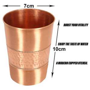 Mug de voyage en verre et cuivre pur fait main Bold Blossom - Portable, anti-fuite, réutilisable pour des bienfaits santé, qualité supérieure, prix de gros - Product Image 5