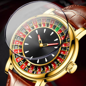 Reloj de Ruleta de Lujo Personalizado - Reloj de Pulsera para Hombre de Alta Calidad con Correa de Cuero Genuino y Elegante Movimiento Mecánico Automático - Product Image 4