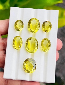 พลอยเลมอนควอตซ์ทรงรีสีเหลืองธรรมชาติ คุณภาพสูง สำหรับทำเครื่องประดับ - Product Image 4