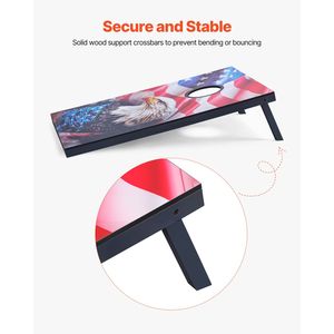 Set da Cornhole Portatile 3x2 ft in MDF, Gioco da Interno ed Esterno per Adulti, Include Tavola per Lancio delle Corn - Product Image 3