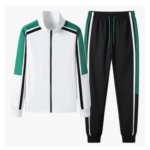 OEM Custom Logo Polyester <b>Tracksuit</b> Manufacturer Two Piece Set Men Athletic Full Zip Training Suit Sweatpants <b>Wholesale</b> <b>Vendor</b> - Product Image 1