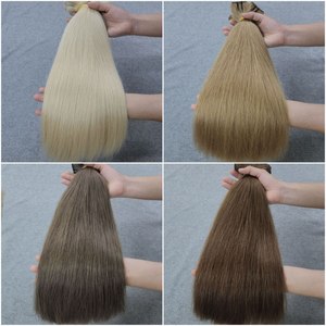 Extensiones de Cabello Virgen Vietnamita 100% Natural, Liso, Doble Trama, Color Rubio Decolorado, Tejido para Cabello Humano, Tendencia Actual - Product Image 2