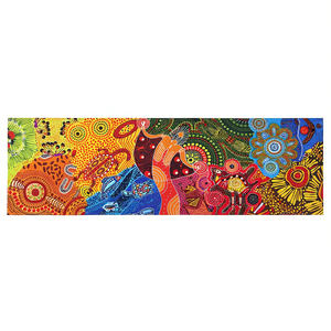 Runner da Tavolo Excelsa in Cotone Aborigeno 45x140 Cm Multicolore - Product Image 3